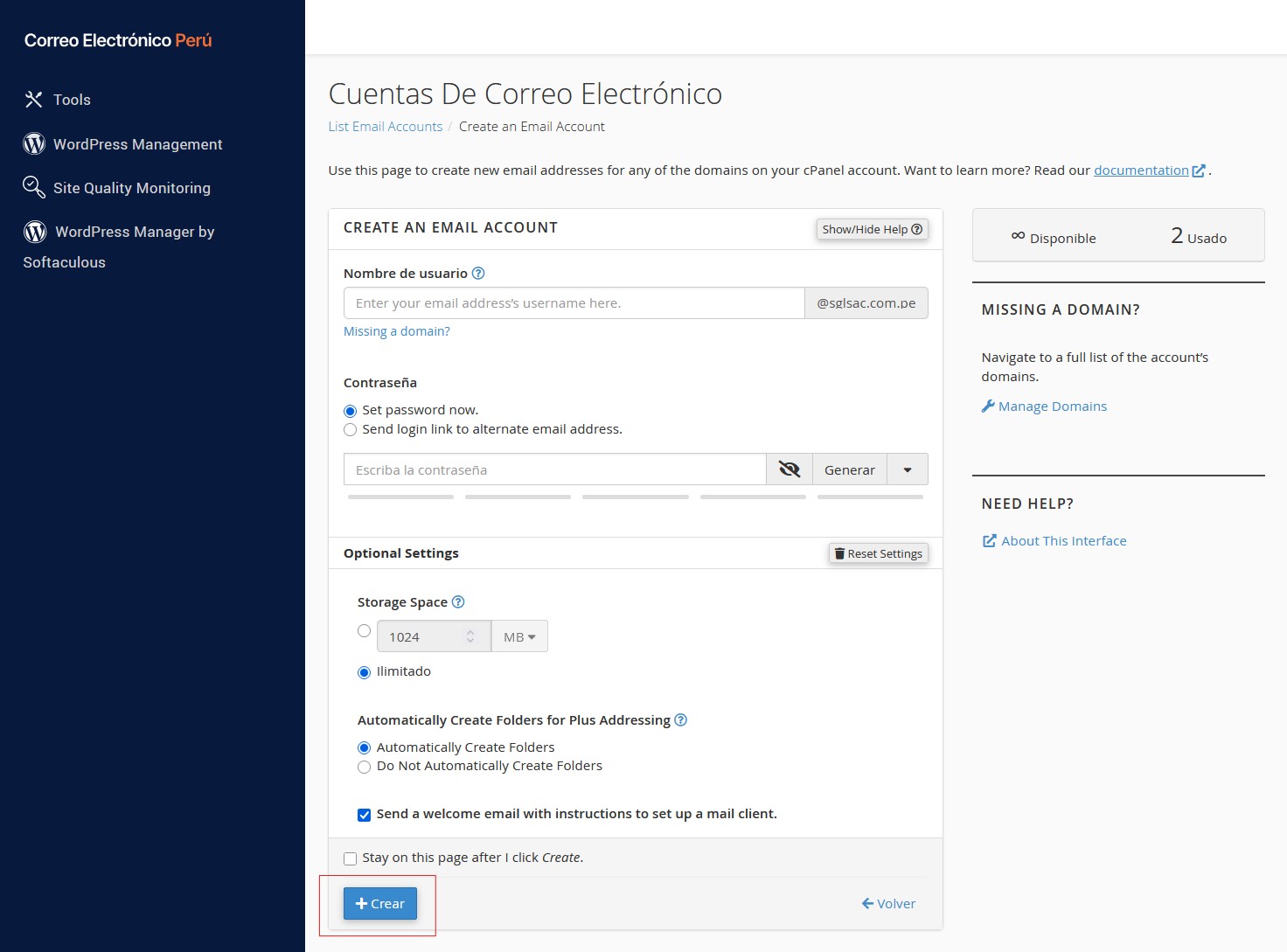 ¿Cómo crear un correo corporativo en cPanel?